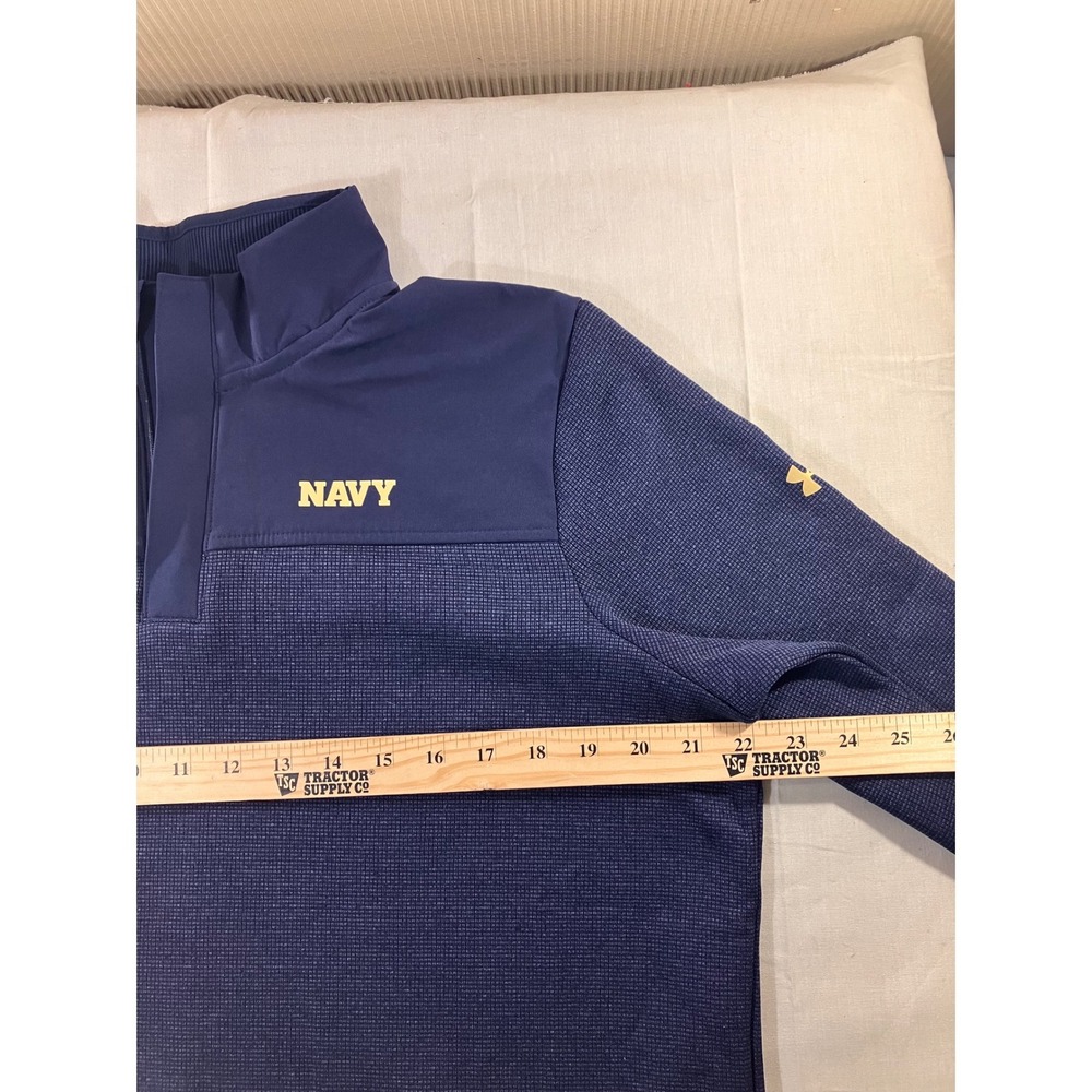 Under Armour Navy Mens Quarter Zip Pullover Sweatshirt Size L G - Picture 3 of 10
